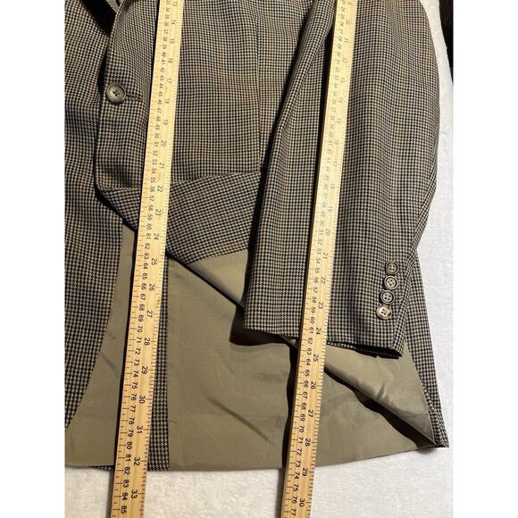 Ralph Lauren LRL Mens 52R Brown Houndstooth Casual Blazer Sport Coat - Picture 13 of 15